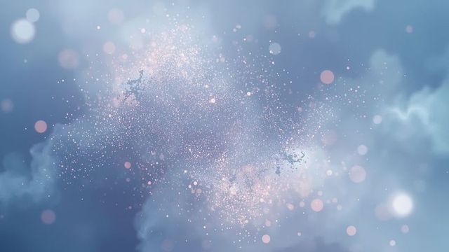 Ethereal luminescence with sparkling cosmic dust and bokeh orbs