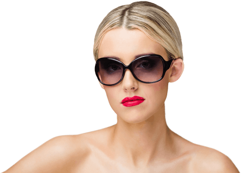 stylish woman with sunglasses and red lipstick on transparent background - Download Free Stock Videos Pikwizard.com