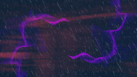 Digital Purple Waves with Data Animation