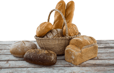 transparent basket of various fresh bread on wooden table - Download Free Stock Videos Pikwizard.com