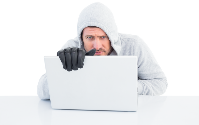 Hacker in Hoodie Using Laptop on Transparent Background - Download Free Stock Videos Pikwizard.com