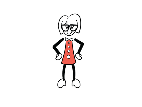 transparent background cartoon happy female character graphic - Download Free Stock Videos Pikwizard.com