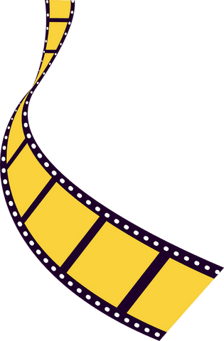 yellow and black curled film strip with transparent background - Download Free Stock Videos Pikwizard.com