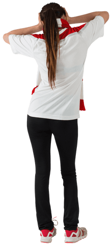 Transparent image of disappointed football fan in sports gear