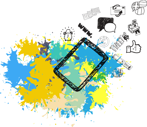 Colorful Social Media Elements on Transparent Background - Download Free Stock Videos Pikwizard.com