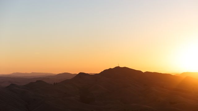 Scenic View of Mountains at Sunset with Clear Sky - Download Free Stock Photos Pikwizard.com