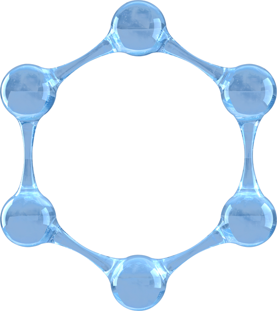 Close-up of Transparent Molecule Model in Blue Liquid Form - Download Free Stock Videos Pikwizard.com