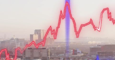 Digital Growth Indicators with Cityscape Overlay