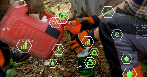 Augmented Reality Data with Workers Handling Fuel Containers