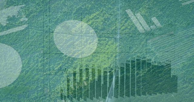 Aerial Forest Canopy with Eco Data Analytics Overlay