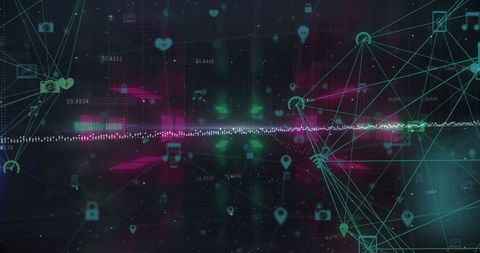 Abstract Digital Connectivity with Neon Network Lines - Download Free Stock Images Pikwizard.com