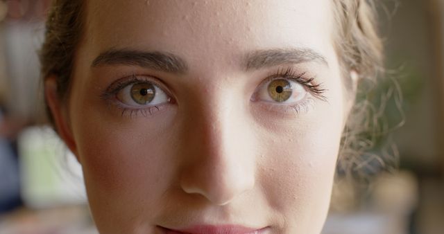 Close-up of Woman's Eyes with Natural Look - Download Free Stock Images Pikwizard.com