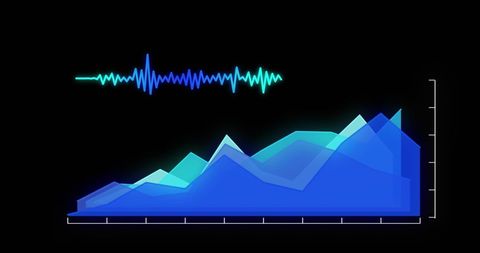 Digital Data Visualization with Graph and Sound Wave - Download Free Stock Images Pikwizard.com