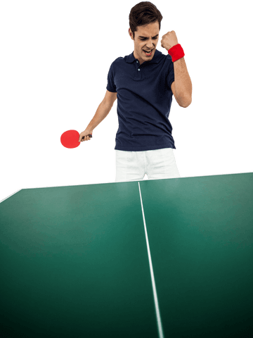 Athlete Celebrating Victory in Table Tennis Match Transparent Background - Download Free Stock Videos Pikwizard.com