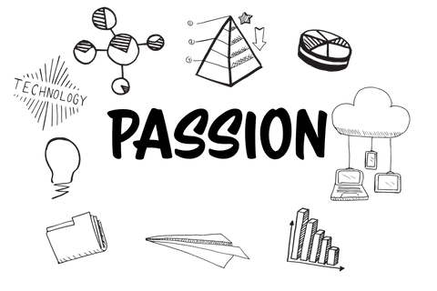 Illustration communicating passion on transparent background
