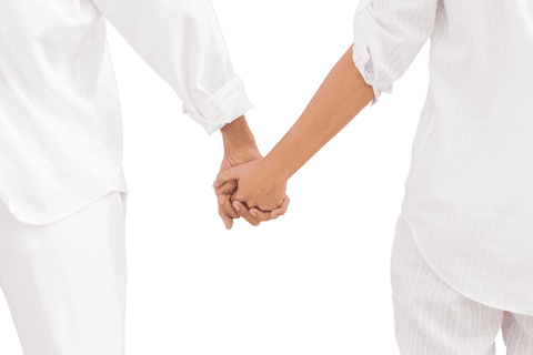 Couple Holding Hands Symbolizing Connection on Transparent Background