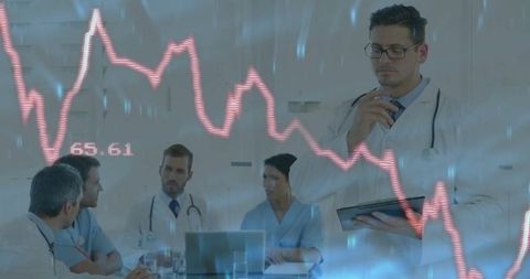 Doctors Analyzing Clinical Data with Graph Overlay