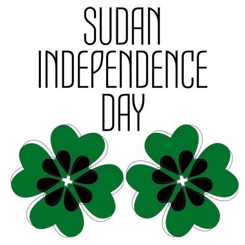 Sudan Independence Day Celebration with Stylized Clover Design - Download Free Stock Templates Pikwizard.com