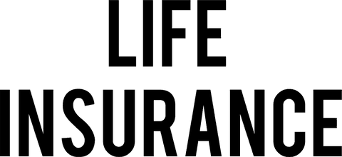 Digital life insurance text on transparent background