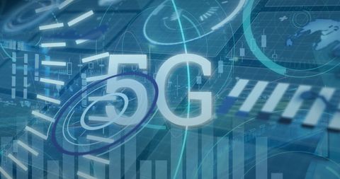 5G Technology Interface with Digital Data Background - Download Free Stock Images Pikwizard.com