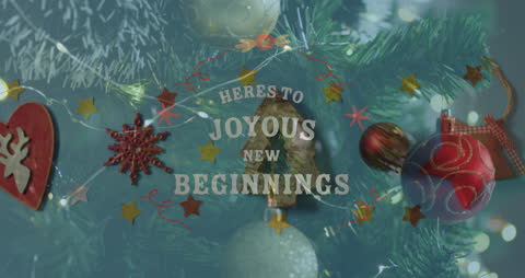 Festive Christmas Tree with Joyful Holiday Greeting Animation
