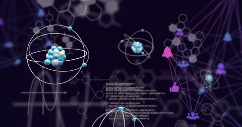Quantum Computing and Network Connection Visualization - Download Free Stock Images Pikwizard.com