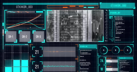 Advanced Data Processing Digital Interface Animation
