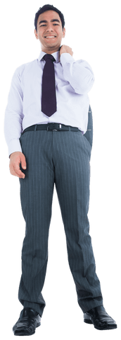 Smiling Asian Businessman in Formal Attire with Transparent Background