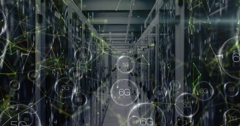 Futuristic Data Center with 6G Technology Visuals - Download Free Stock Images Pikwizard.com