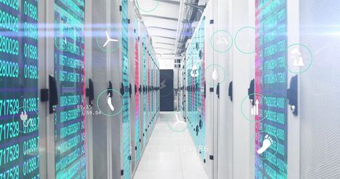 Innovative Digital Data Processing in Eco-Friendly Server Room - Download Free Stock Images Pikwizard.com