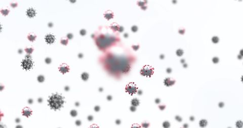 Floating Virus Microorganisms on White Background - Download Free Stock Images Pikwizard.com