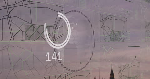 Network Connectivity and Global Digital Interface Animation