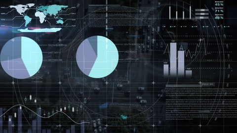 Futuristic Data Analytics with Cityscape Background