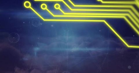 digital circuit board with flare bursts and dark timing sequences - Download Free Stock Images Pikwizard.com