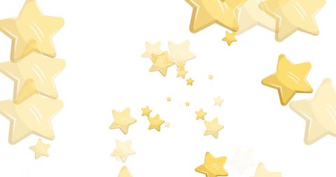 Soft Yellow Stars Falling on White Background - Download Free Stock Images Pikwizard.com