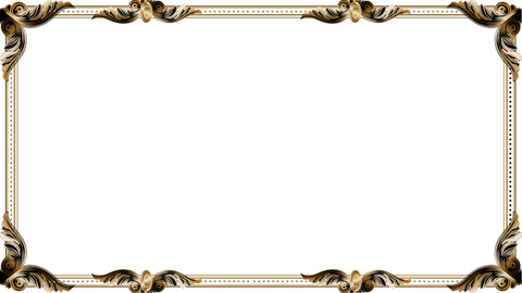 luxurious flat gold baroque frame with scrolls and leaves on transparent background - Download Free Stock Videos Pikwizard.com