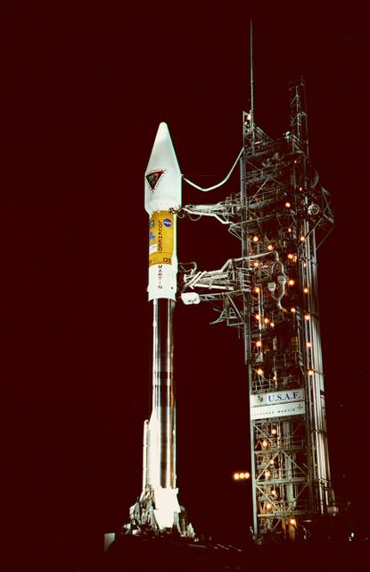 NASA's TDRS-H Satellite Poised for Launch on Atlas IIA/Centaur Rocket at Cape Canaveral - Download Free Stock Photos Pikwizard.com