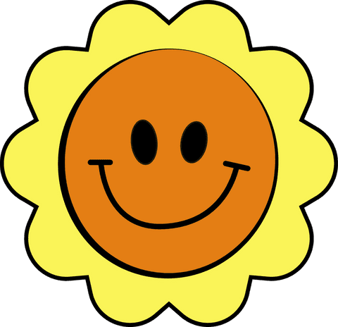 transparent smiling sun with vibrant orange face and yellow petals - Download Free Stock Videos Pikwizard.com