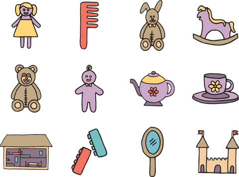 colorful toy doodles on transparent background for design projects - Download Free Stock Videos Pikwizard.com