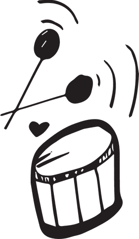 drum and heart illustration on transparent background for musical themes - Download Free Stock Videos Pikwizard.com