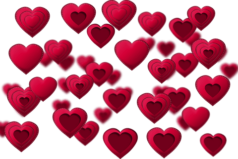 red decorative hearts overlay on transparent background - Download Free Stock Videos Pikwizard.com