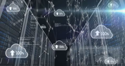 Cloud Computing Data Center with Digital and Network Connections - Download Free Stock Images Pikwizard.com