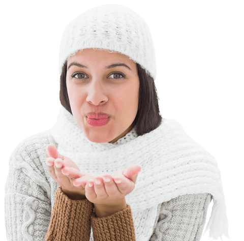 Caucasian Woman Blowing a Kiss On Transparent Background - Download Free Stock Videos Pikwizard.com