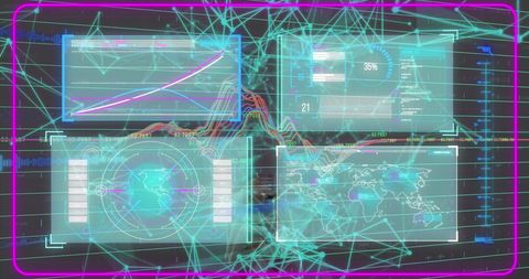 Innovative Data Processing with Futuristic UI Elements - Download Free Stock Images Pikwizard.com