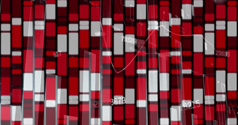 Digital Financial Data Analysis in Abstract Grid Background