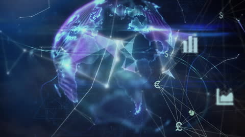 Digital World Animation with Networking Concept Elements