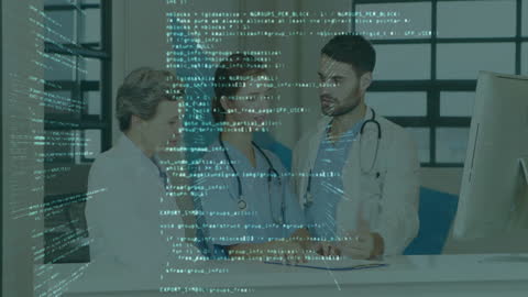 Doctors Collaborating with Digital Data in Modern Healthcare Settings