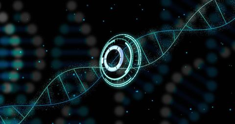 futuristic dna scan visual in digital interface - Download Free Stock Images Pikwizard.com