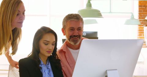 Diverse Professionals Collaborating in Bright Office Environment - Download Free Stock Images Pikwizard.com