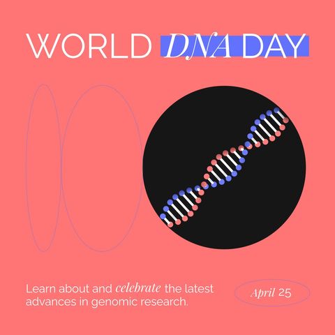 abstract concept design for world dna day celebration - Download Free Stock Templates Pikwizard.com